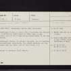 Edinburgh, Barnbougle Castle, NT17NE 6, Ordnance Survey index card, Recto