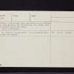 Eagle Rock, NT17NE 11, Ordnance Survey index card, page number 2, Verso