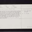 Dundas Castle, NT17NW 31, Ordnance Survey index card, Recto