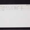 Edinburgh, Dalmeny House, Long Craig Gate Lodge, NT17NW 49, Ordnance Survey index card, Recto