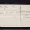 Gogar Burn, NT17SE 11, Ordnance Survey index card, Recto