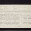 Newbridge, Huly Hill, NT17SW 8, Ordnance Survey index card, page number 1, Recto