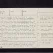 Newbridge, Huly Hill, NT17SW 8, Ordnance Survey index card, page number 2, Verso