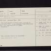 Newbridge, NT17SW 9, Ordnance Survey index card, Recto