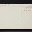 Edinburgh, Kirkliston, Lin's Mill, NT17SW 11, Ordnance Survey index card, page number 2, Verso