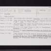 Ingliston, NT17SW 22, Ordnance Survey index card, Recto