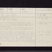 Aberdour, Hillside, NT18NE 11, Ordnance Survey index card, Recto