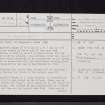 Dunfermline, Pitreavie, Saint Margaret's Stone, NT18NW 7, Ordnance Survey index card, page number 1, Recto