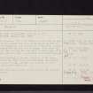 Donibristle House, NT18SE 5, Ordnance Survey index card, Recto