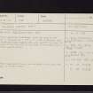 Inchcolm, Hogback Stone, NT18SE 7.3, Ordnance Survey index card, Recto