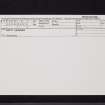 Kelty, Gasworks, NT19SW 8, Ordnance Survey index card, Recto