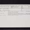Upper Davington, NT20SW 10, Ordnance Survey index card, Recto