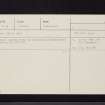 Eskdalemuir Observatory, NT20SW 12, Ordnance Survey index card, Recto