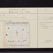 Bught Rig, NT22NE 2, Ordnance Survey index card, page number 1, Recto