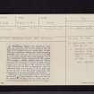 Blackhouse Tower, NT22NE 4, Ordnance Survey index card, page number 1, Recto