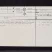 Eldinhope, NT22SE 10, Ordnance Survey index card, page number 1, Recto