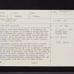 Lady Blair Plantation, NT23NE 15, Ordnance Survey index card, page number 1, Recto