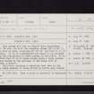 Pinkie's Hole, NT23NW 27, Ordnance Survey index card, Recto