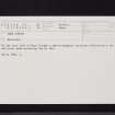 Earn Cleugh, NT23SW 33, Ordnance Survey index card, Recto