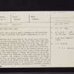 Kittlegairy Burn, NT24SE 33, Ordnance Survey index card, page number 1, Recto