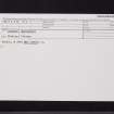 Peebles, Bridgegate, NT24SE 54, Ordnance Survey index card, Recto