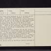 Meldon Burn, NT24SW 15, Ordnance Survey index card, page number 2, Verso