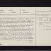 Harehope, NT24SW 44, Ordnance Survey index card, page number 1, Recto