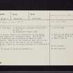Edinburgh, Liberton, St Catherine's Chapel, NT26NE 11, Ordnance Survey index card, Recto