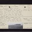 Broomhill House, NT26NE 13, Ordnance Survey index card, page number 2, Recto
