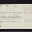 Auchendinny House, NT26SE 6, Ordnance Survey index card, Recto