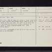 Hawthornden, Well, NT26SE 12, Ordnance Survey index card, Recto