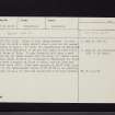 House O' Muir, NT26SW 28, Ordnance Survey index card, Recto