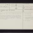 Edinburgh, The Kintour, NT27NE 35, Ordnance Survey index card, page number 1, Recto