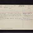 Edinburgh, 533 Castlehill, Palace And Chapel Of Mary Of Guise, NT27SE 2, Ordnance Survey index card, Recto