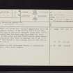 Edinburgh, Holyrood Park, Echoing Rock, NT27SE 97, Ordnance Survey index card, page number 1, Recto