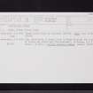 Edinburgh, Craigmillar Castle, NT27SE 117, Ordnance Survey index card, Recto