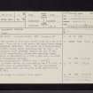 Piteadie Castle, NT28NE 1, Ordnance Survey index card, page number 1, Recto
