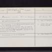 Kingswoodend, Kinghorn Road, Alexander Iii Monument, NT28NE 12, Ordnance Survey index card, Recto