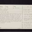 Dunearn, Fort, NT28NW 8, Ordnance Survey index card, page number 1, Recto