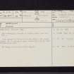 Newbigging, NT28NW 34, Ordnance Survey index card, page number 1, Recto