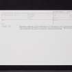 Orrock, NT28NW 62, Ordnance Survey index card, Recto