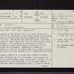 Inchkeith, Artillery Fortifications, NT28SE 1, Ordnance Survey index card, page number 1, Recto