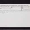 Auchterderran Manse, NT29NW 14, Ordnance Survey index card, Recto