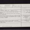 Kirkcaldy, Chapel, Broom Place, NT29SE 1, Ordnance Survey index card, page number 1, Recto