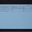 Kirkcaldy, Wemyssfield, Town House, NT29SE 54, Ordnance Survey index card, Recto