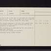 Purvis Hill, NT33NE 1, Ordnance Survey index card, Verso