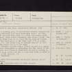 Purvis Hill, NT33NE 2, Ordnance Survey index card, Recto