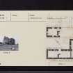 Elibank Castle, NT33NE 9, Ordnance Survey index card, Recto