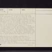 Plora Burn, NT33NE 11, Ordnance Survey index card, page number 2, Verso