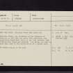 Ormiston Tower, NT33NW 16, Ordnance Survey index card, Recto